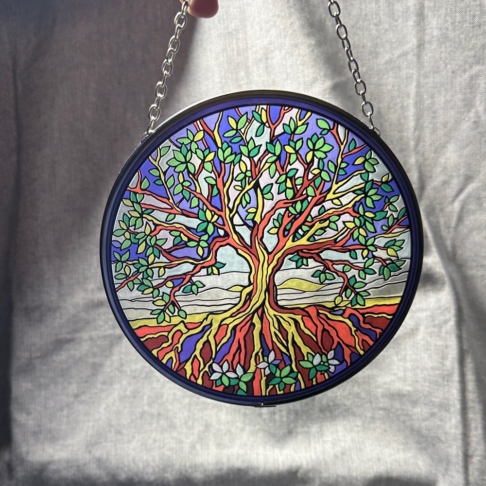 Stained Glass Tree Suncatcher
